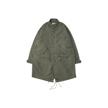 MADNESS Parka Coats Men Army Green