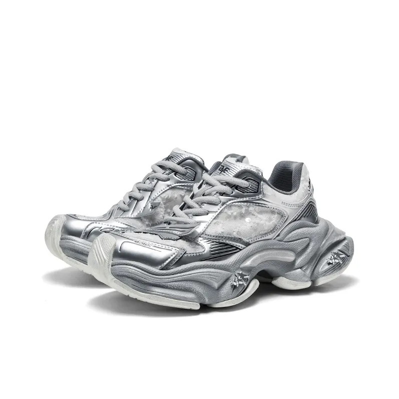 CHERYKALLY Star Pulse Slip Resistant, Abrasion Resistant, Breathable, Height Increasing Low Top Chunky Sneakers Women's-13