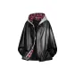 Black (Red Checkered Hooded) with Fur