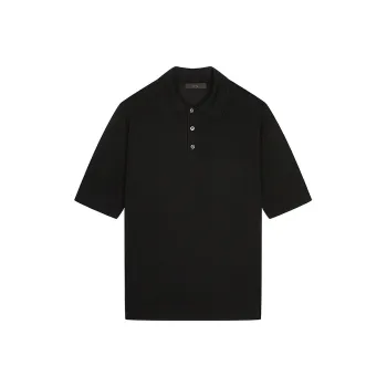 CROQUIS Black Thread Polo Shirt Men's