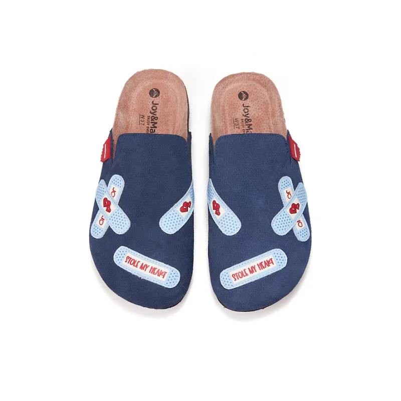 Joy&Mario Slip Resistant Closed Toe Slide Slippers Women's-22