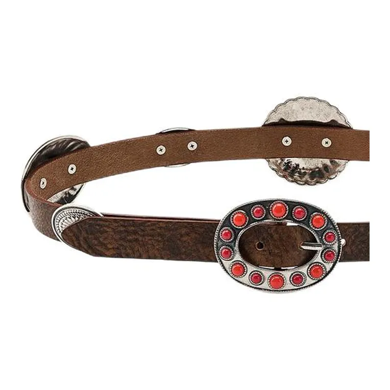 ZARA Leather Belts Women's Brown -1