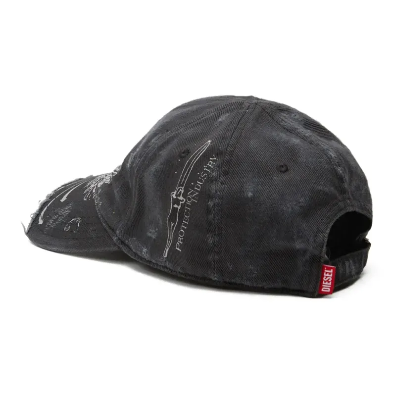 DIESEL Eagle print Distressed Cap-1