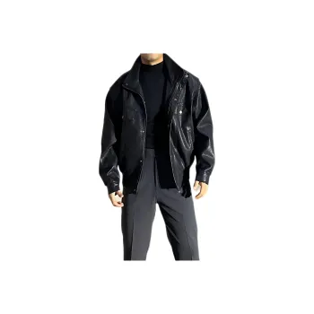 HLPT Leather Jacket Unisex Black