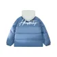Blue (White Signature Font) White Hooded