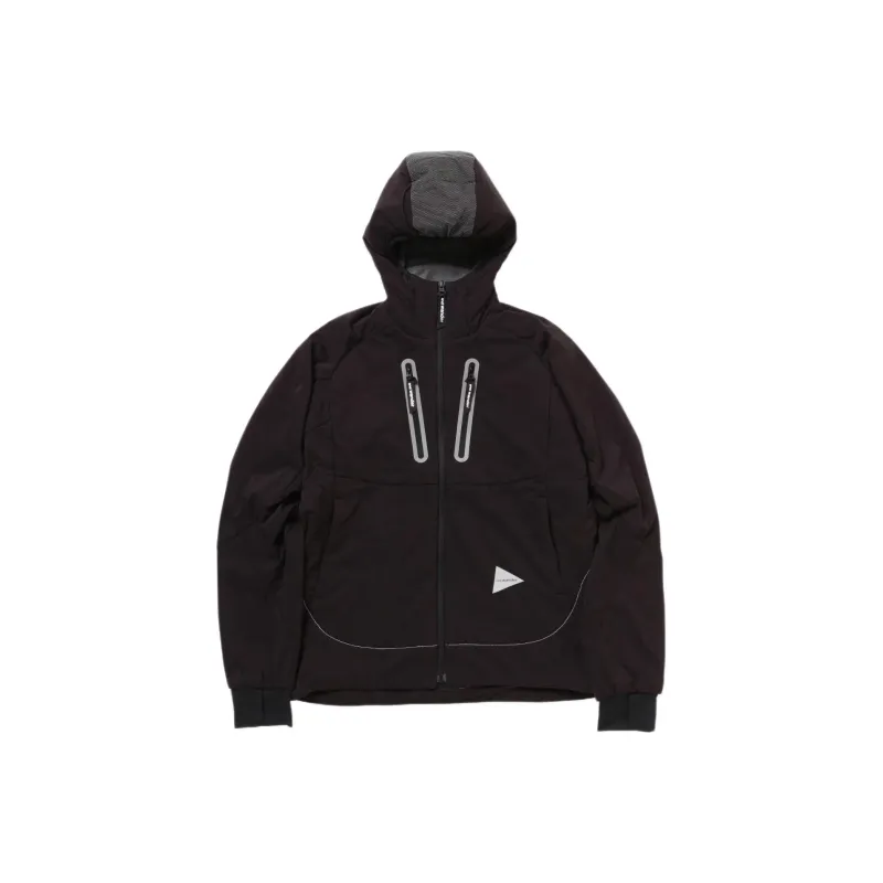 And Wander Puffer Jacket Unisex Black-0