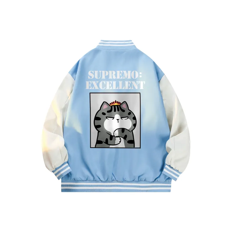 Supremo Cat Baseball Jacket Unisex-6