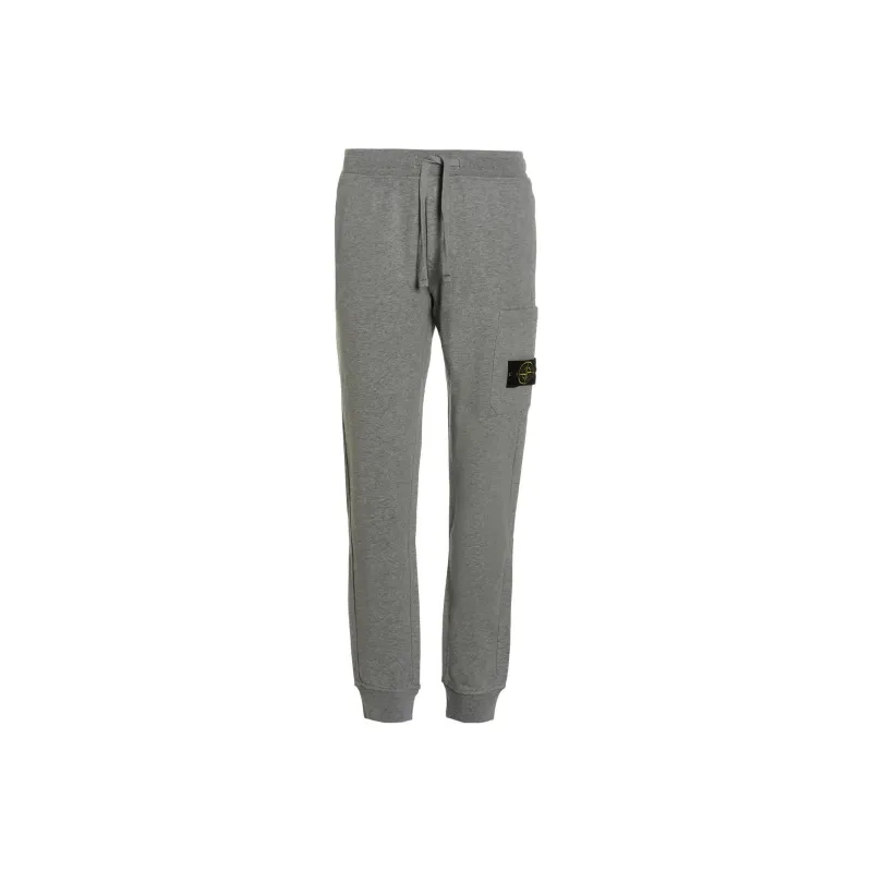 STONE ISLAND Logo Patch Tapered Leg Sweatpants-0