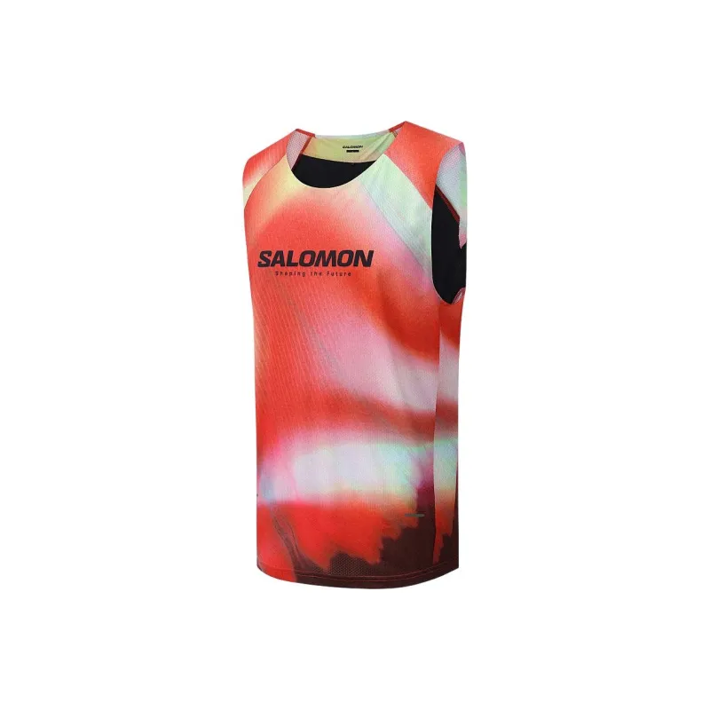SALOMON Tank Tops Unisex Red-2