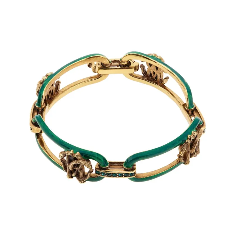Roberto Cavalli Mirror Snake plaque Bracelet-0