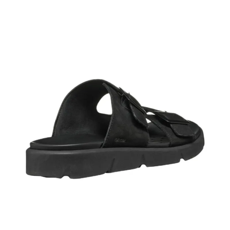 GEOX Xand 2s Abrasion Resistant Slide Slippers Men's Black-4