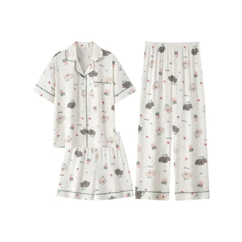 XIAFENYAN Pajama Set Women's Apricot