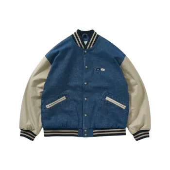 714STREET Jackets Coats Unisex Denim Blue