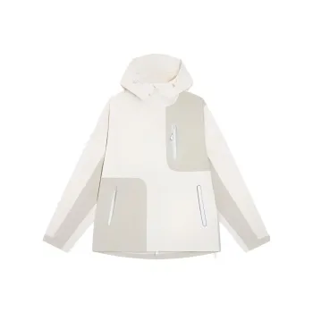 XTEP Wind And Water Repellent Windbreaker Jacket Unisex Mountain Moon White