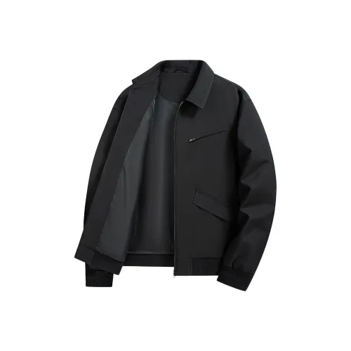 Yalu 1972 Slightly Relaxed Coat Textured Fabric Casual Top Men's