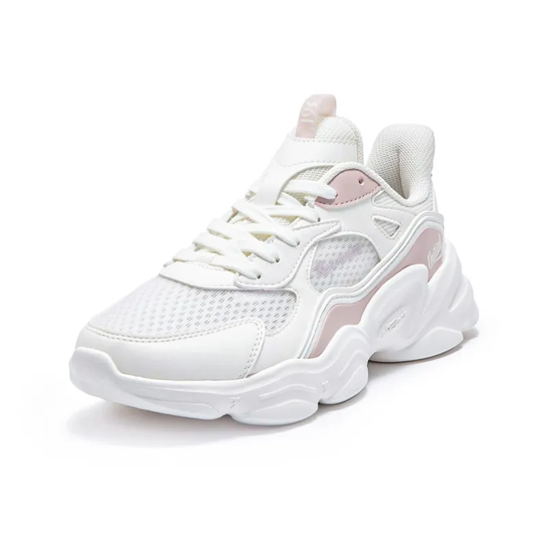 361° Slip Resistant, Breathable, Lightweight Low Top Casual Shoes Women's Feather White Fresh Pink-2