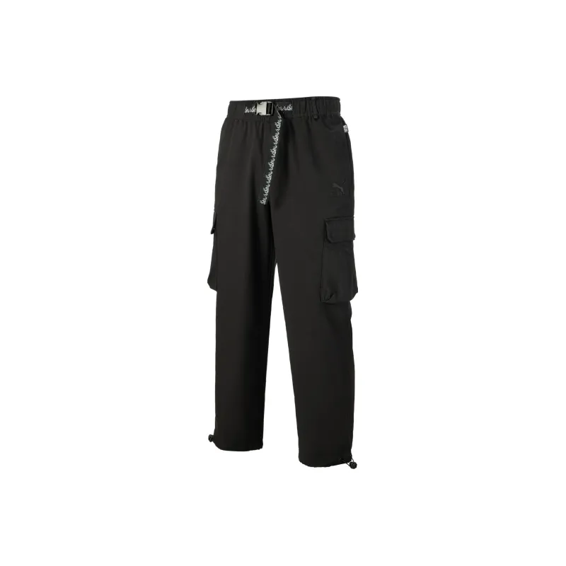 PUMA Humming 3,SS23 Chinese Culture Tribute Series Casual Pants Men Black-0