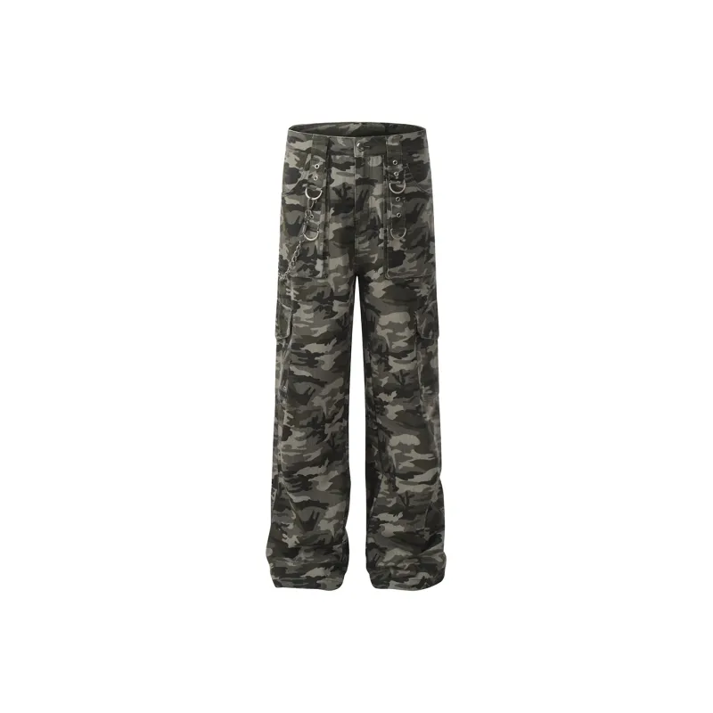 YINLEI Casual Pants Unisex Camouflage-0