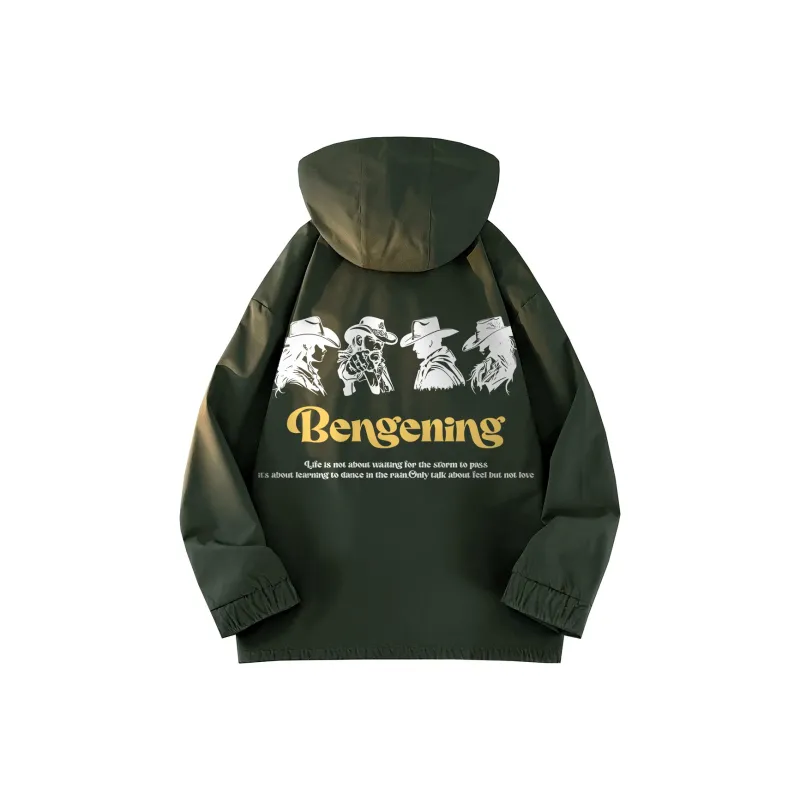 BENGEN Jackets Coats Unisex Black-2