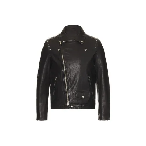 ALLSAINTS Leather Jacket Men's Black