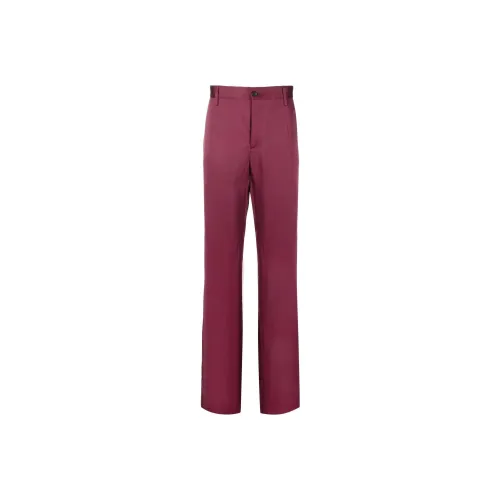 VERSACE Suit Trousers Men Burgundy