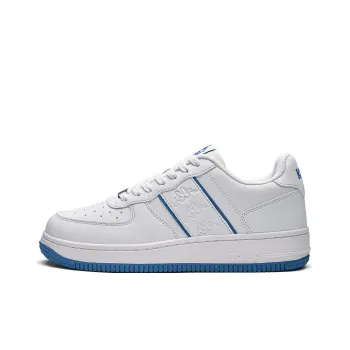 Kappa Back to Back Anti Slip And Wear Resistant Height Increasing Low Top Skateboard Shoes Unisex White Blue