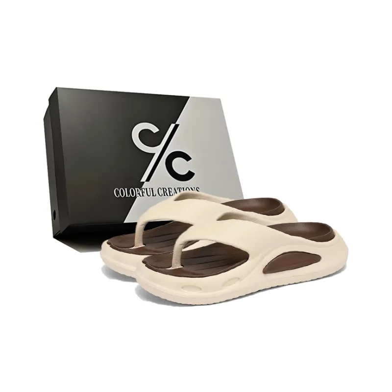 Colorful Creations Quiet Abrasion Resistant Slip Resistant Flip Flops Men's Box-10