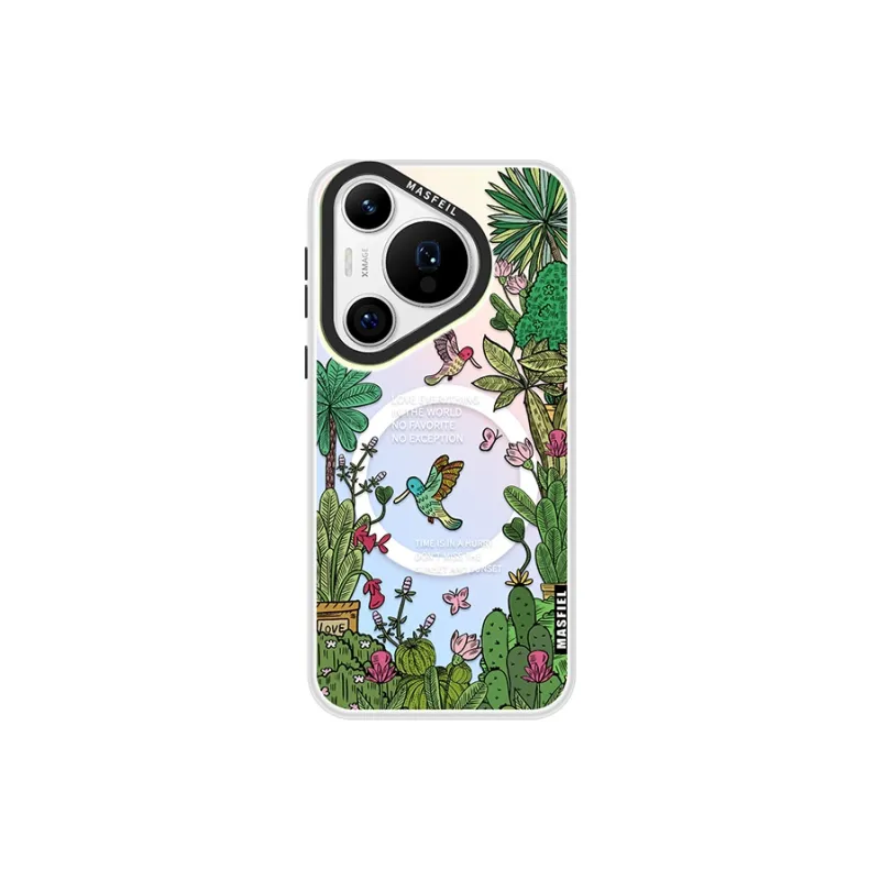 Marsfield Acrylic Material Laser Magnetic Vintage Jungle Phone Cases Compatibility Huawei P70/60/50/40PRO-2