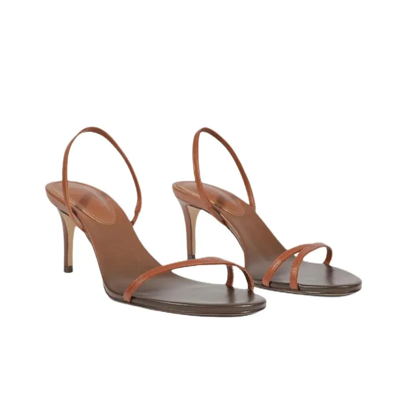 Schutz DIANA One Strap Sandals 7.5cm Women's Brown-2