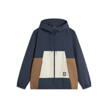LiNing Sun Protection Clothing Men's Dark Marine Blue/Oat Gray/Brown