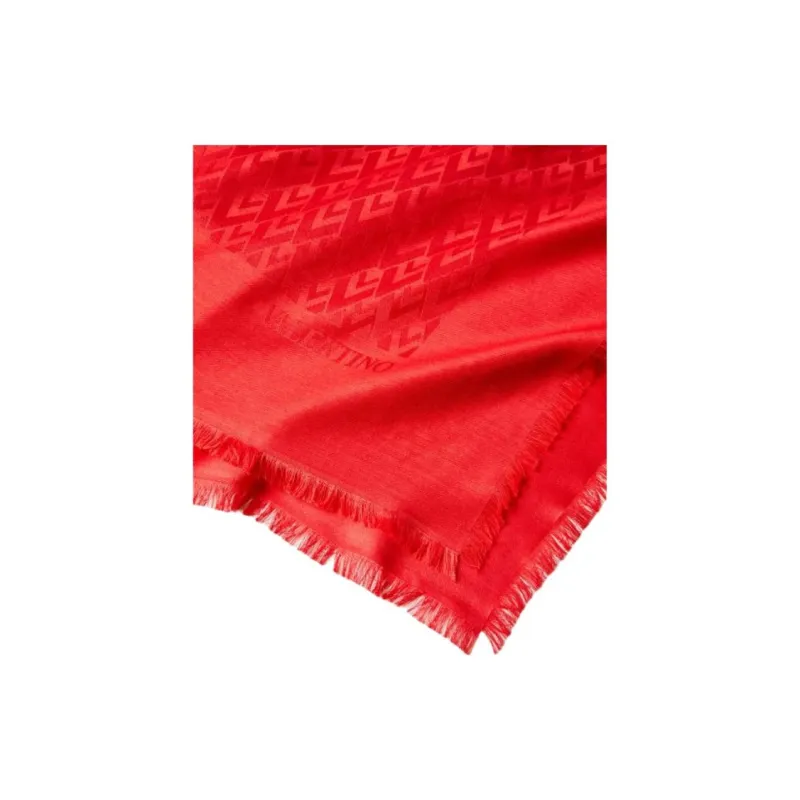 Valentino Wool Silk Shawls Women's Red-2