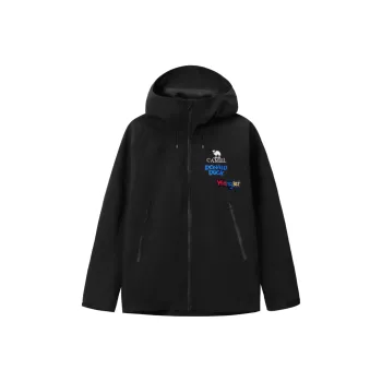 CAMEL All weather Waterproof And Windproof To Keep Warm Windbreaker Jacket Unisex Black