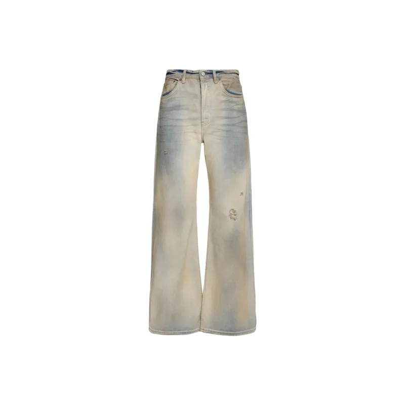 Acne Studios Straight Leg Distressed Jeans-0