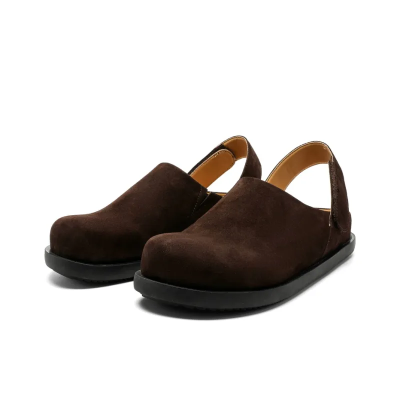 ESTEE GEEA Rubber Sole Abrasion Resistant Slip Resistant Closed Toe Slippers Unisex Coffee-1