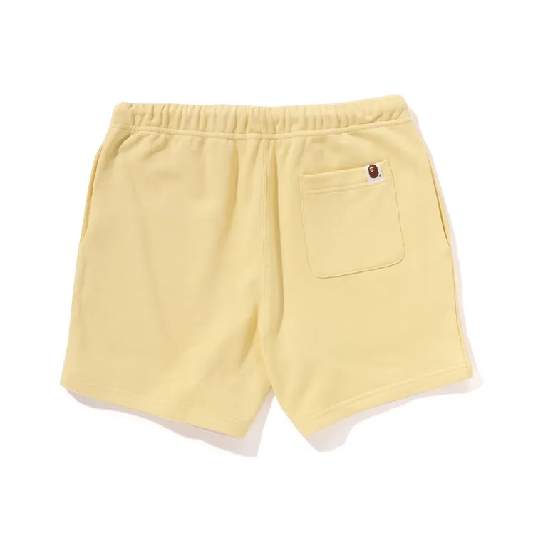 A BATHING APE Women's College Sweat Shorts Yellow-1