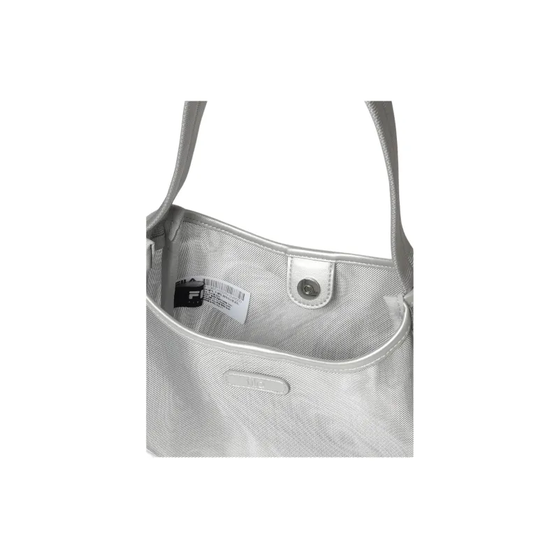 FILA Nylon Hobo Bag Shoulder Bag Women's Silver-7