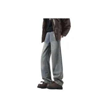 Warrior Huichao Riding The Wind Collection Jeans Unisex Vintage Blue