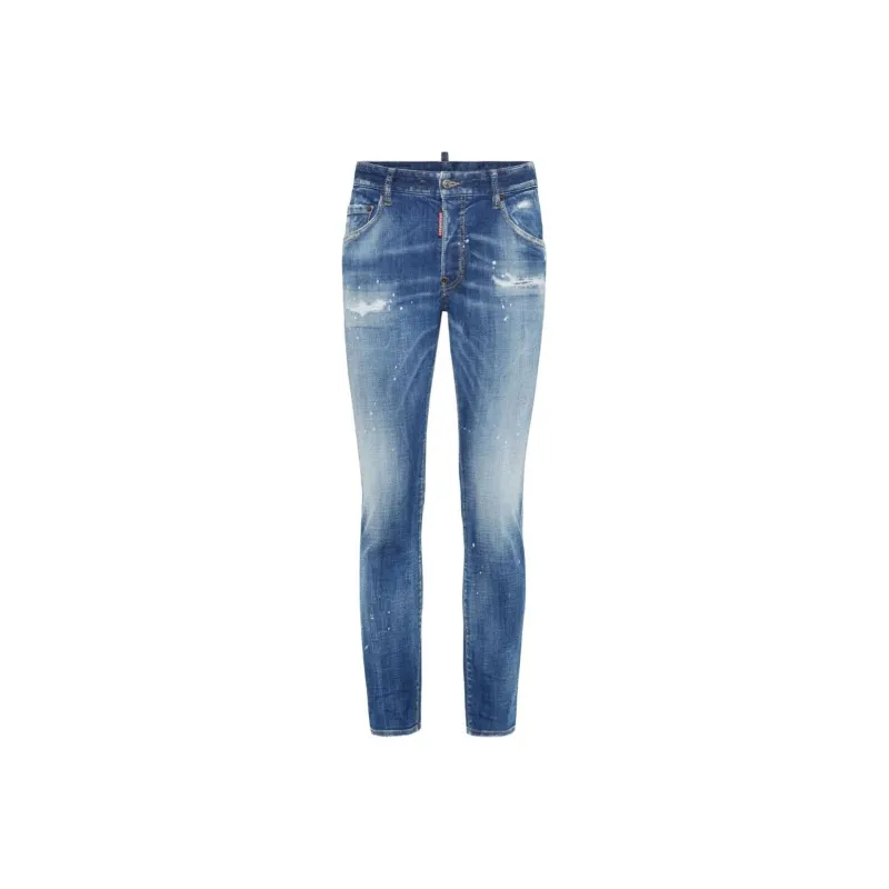 DSQUARED 2 Distressed Tapered Leg Skinny Jeans-0