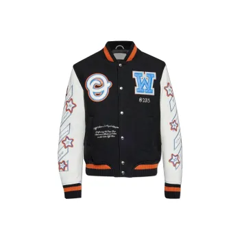 OFF WHITE Patchwork Bomber Jacket