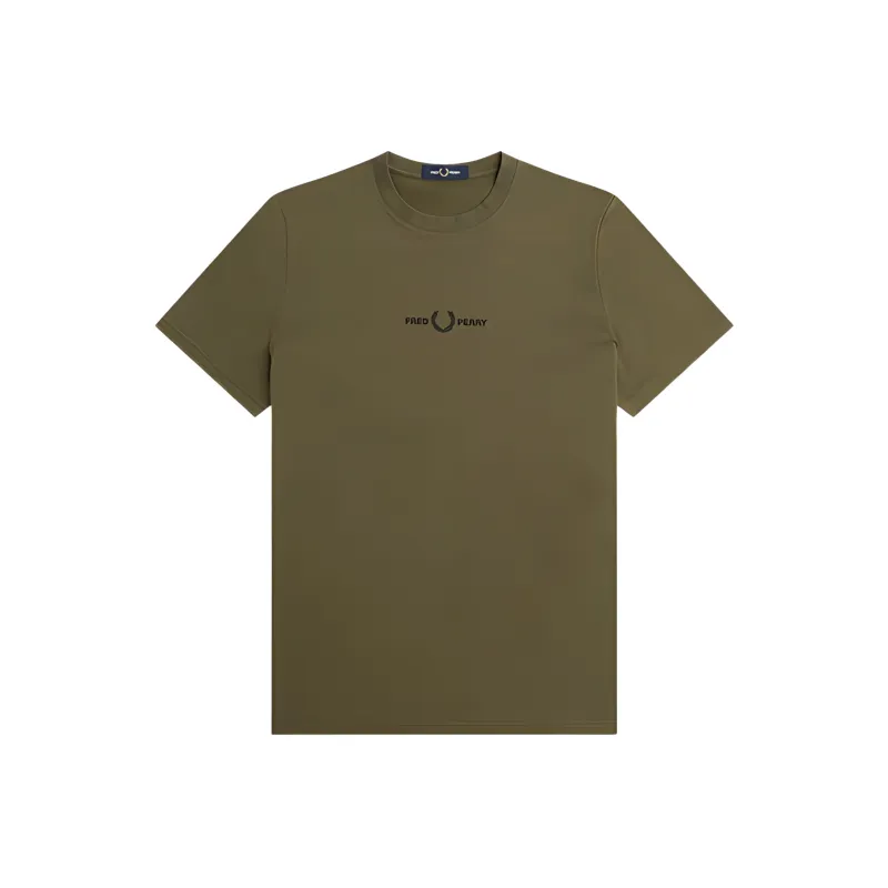 FRED PERRY Logo embroidered T shirt-0