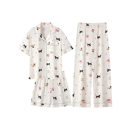 XIAFENYAN Pajama Set Women's Apricot