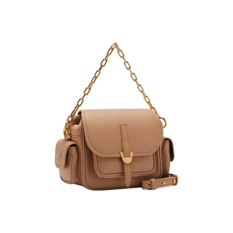 COCCINELLE Grain Leather Crossbody Bag, Shoulder Bag Mini Women's Nude-1