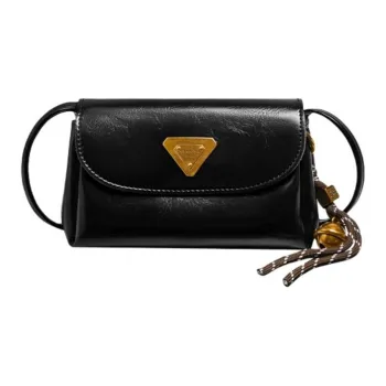 15 MINS Synthetic Leather Small Square Bag, Crossbody Bag, Shoulder Bag Women's Black/Coffee