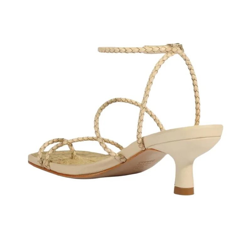 Schutz Kaya One Strap Sandals 7.5cm Women's Beige-3