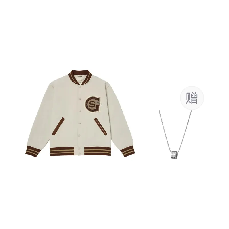 Mizuno Baseball Jacket Men's Gravel Color Comes With Necklace-0
