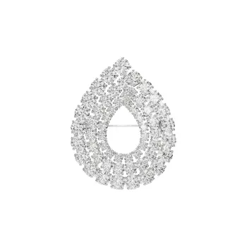 Swarovski Rhodium Plated Metal With Zircon Brooches Women's Silver