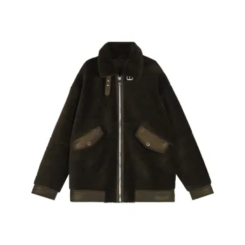 WILD LEADER Leather Jacket Unisex Green