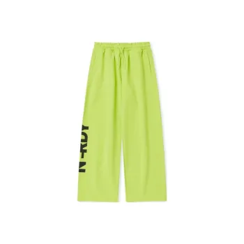 Nerdy Knitted Sweatpants Men Lime