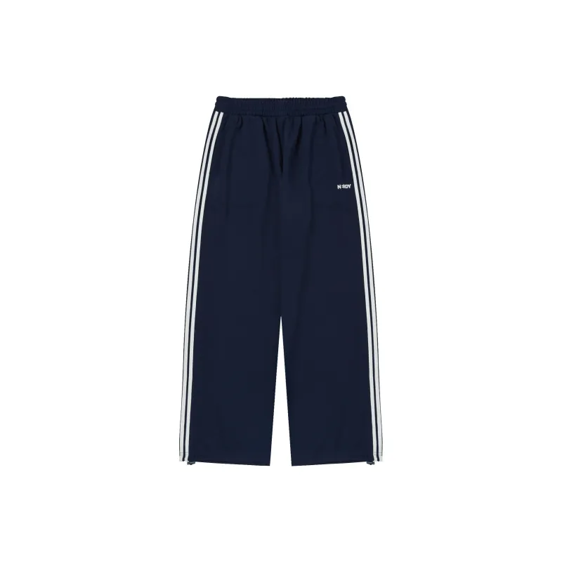 NERDY SS24 Knitted Sweatpants Unisex Dark Blue-0