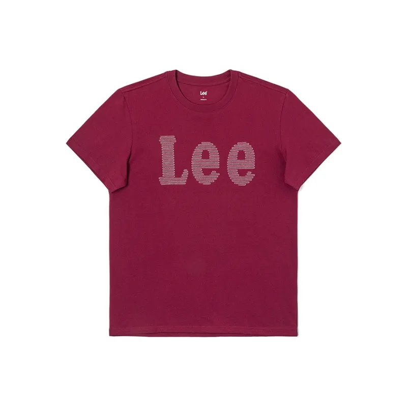 Lee T Shirts Men Burgundy-0